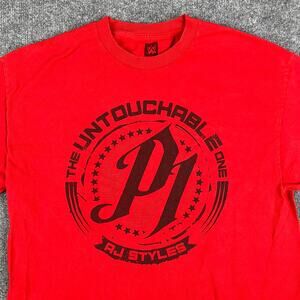 WWE Authentic T-Shirt Mens XL Red AJ Styles P1 Untouchable Graphic Tee